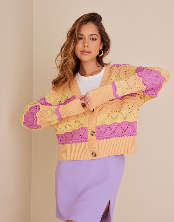 Vila VIZOU V-NECK L/S KNIT BUTTON CARDIG