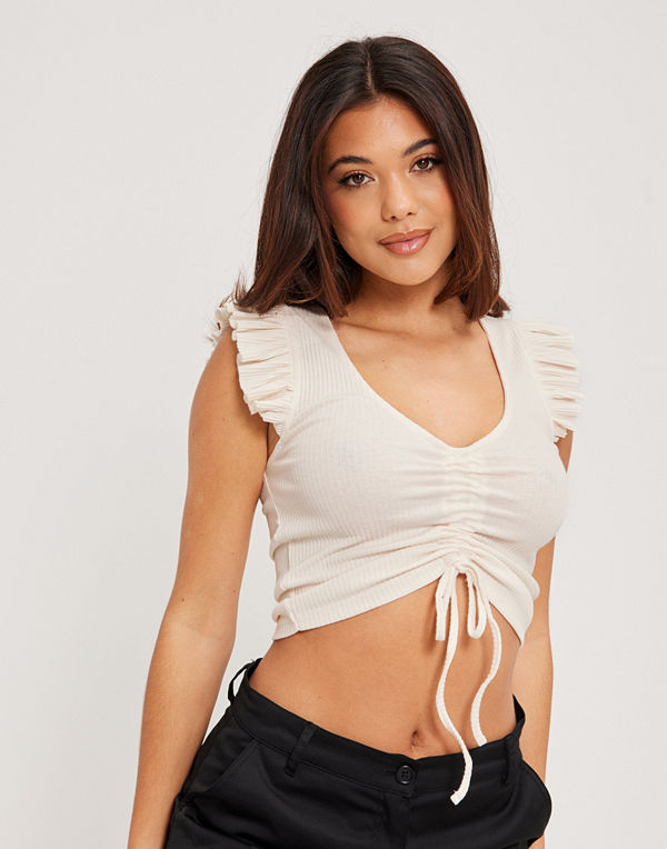 Pieces PCTEGAN SL CROP TIE TOP BC
