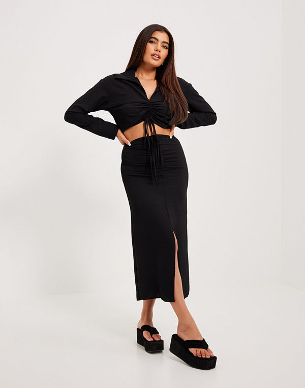 Only ONLMETTE MID CALF ROUCHING SLIT SKI