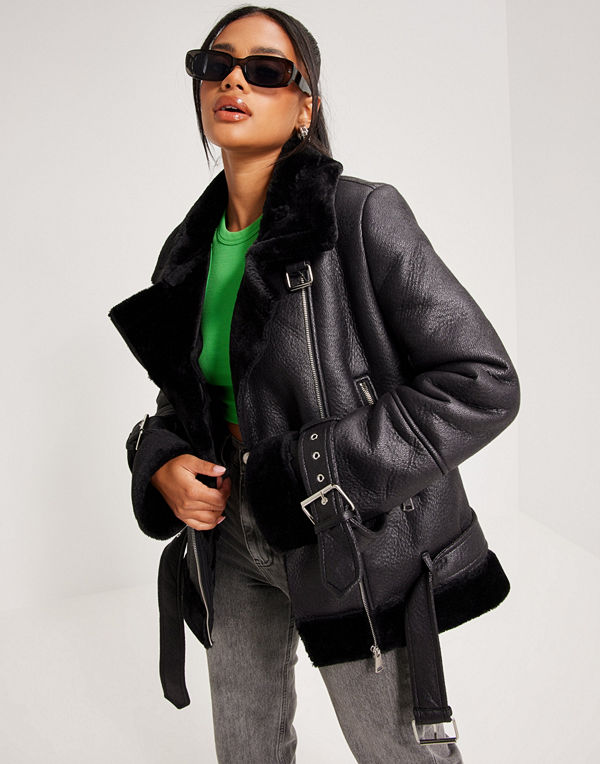 Missguided Premium Zip Detail Aviator