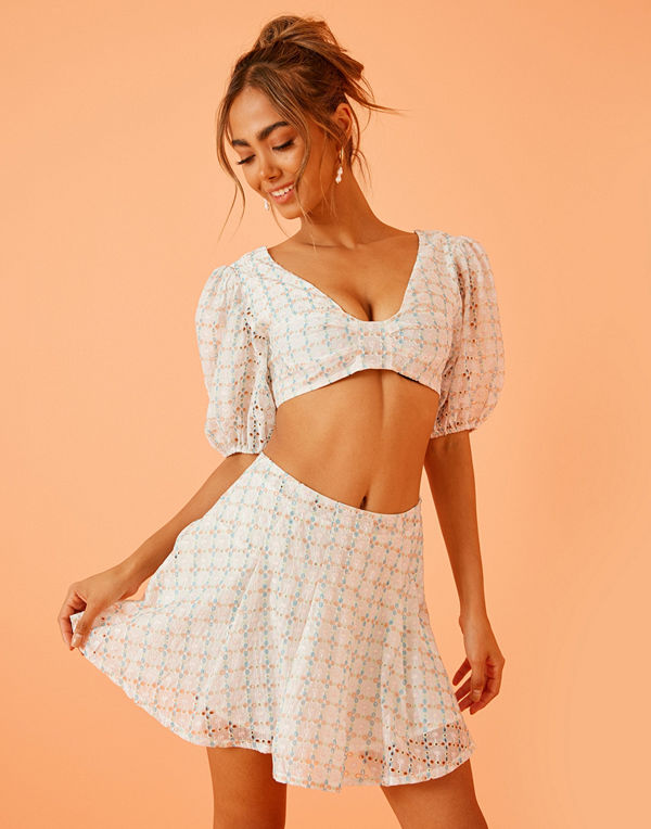 For Love & Lemons Denise Mini Skirt