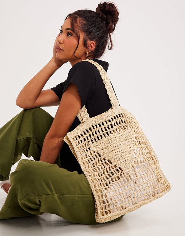 Bow19 omönstrad väska Summer net bag