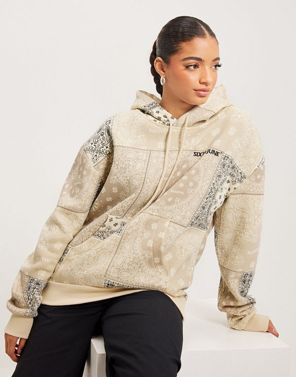 Sixth June BANDANA PATCHWORK HOODIE