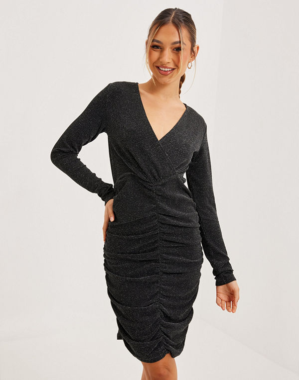 Pieces PCLINA LS V-NECK DRESS