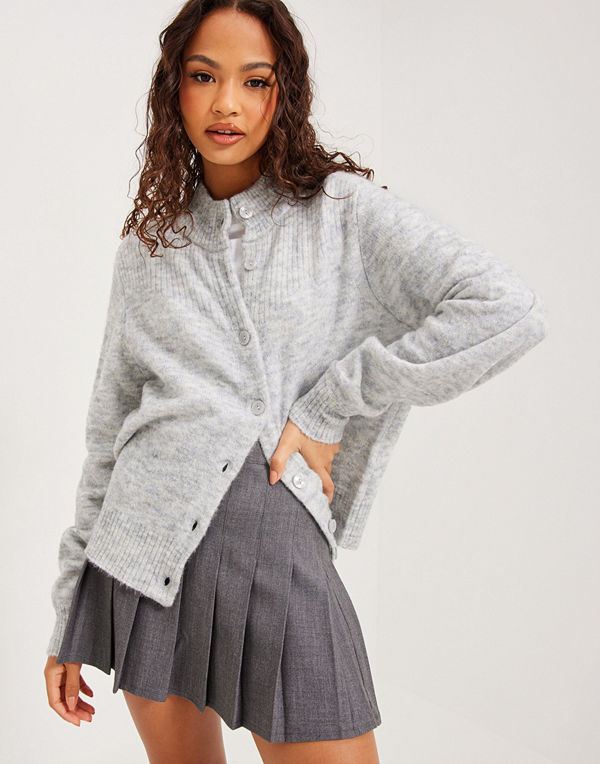 Selected Femme SLFMALLY LS KNIT CARDIGAN CAMP B