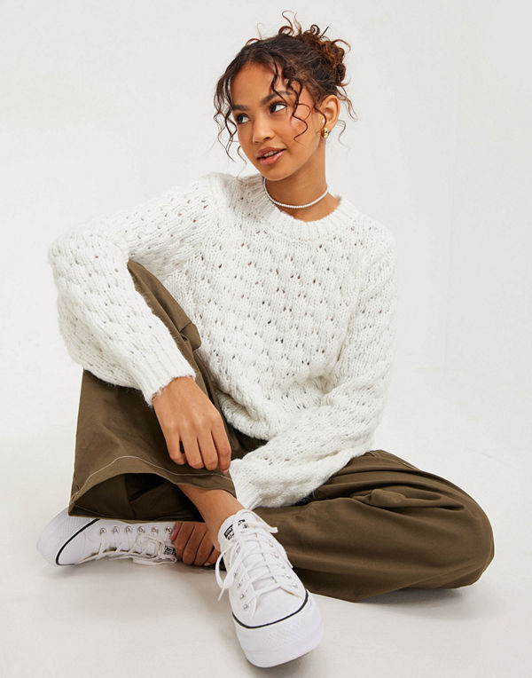 Pieces PCADENNEA LS O-NECK KNIT BC