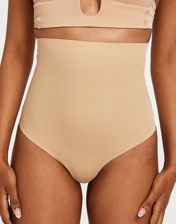 Bye Bra Invisible High Waist Thong - Beige