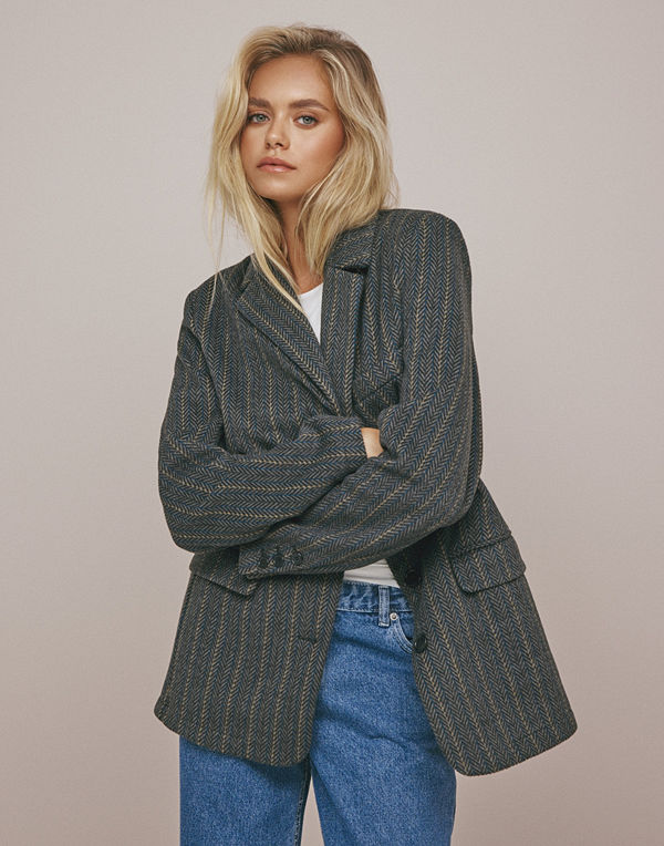 NLY Trend Belted Warm Blazer - Grå