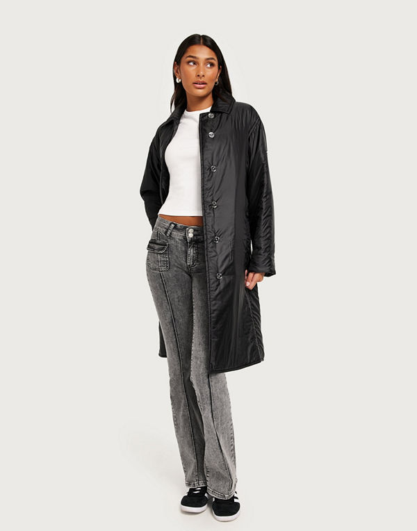 Michael Kors Thin Down Puffer Trench - Svart