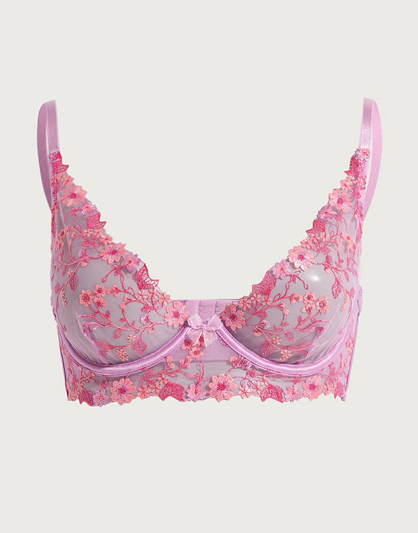 Hunkemöller Lillia Non-Padded Underwired Longline Bra - Lila