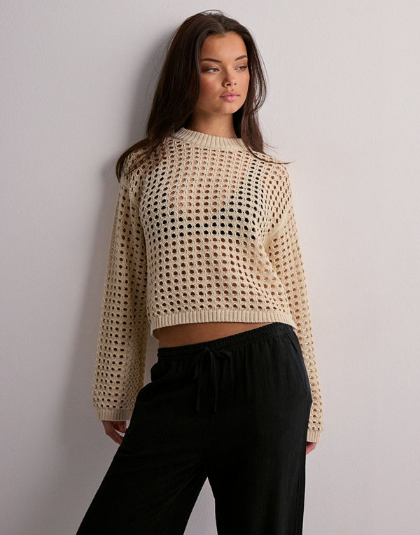 Jdy Jdyronda L/S O-Neck Pullover Knt - Beige