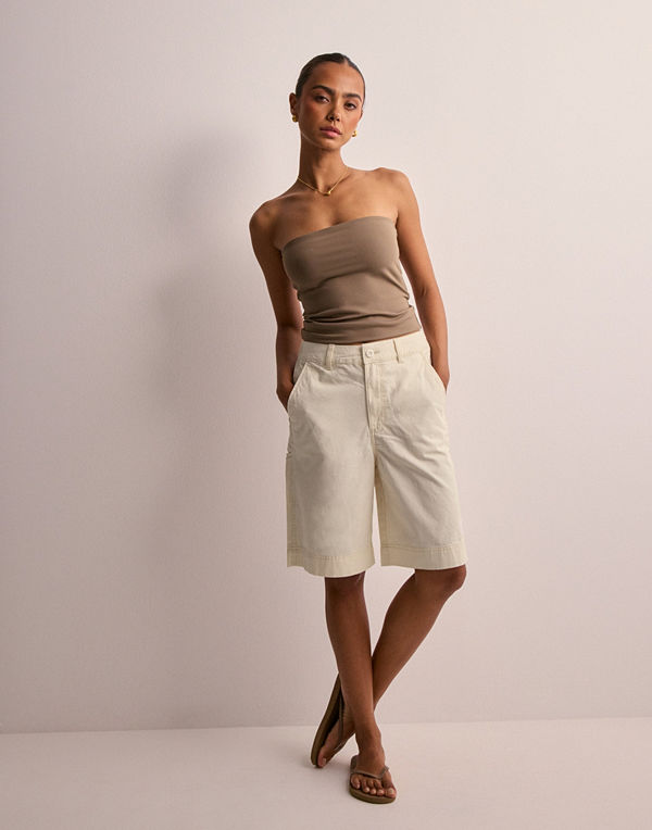 JJXX Jxhannah Rlx Long Hw Shorts Pnt - Beige