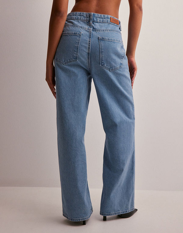 Only Onlmaisie Lw Baggy Wide Dnm Pim Aso - Blå