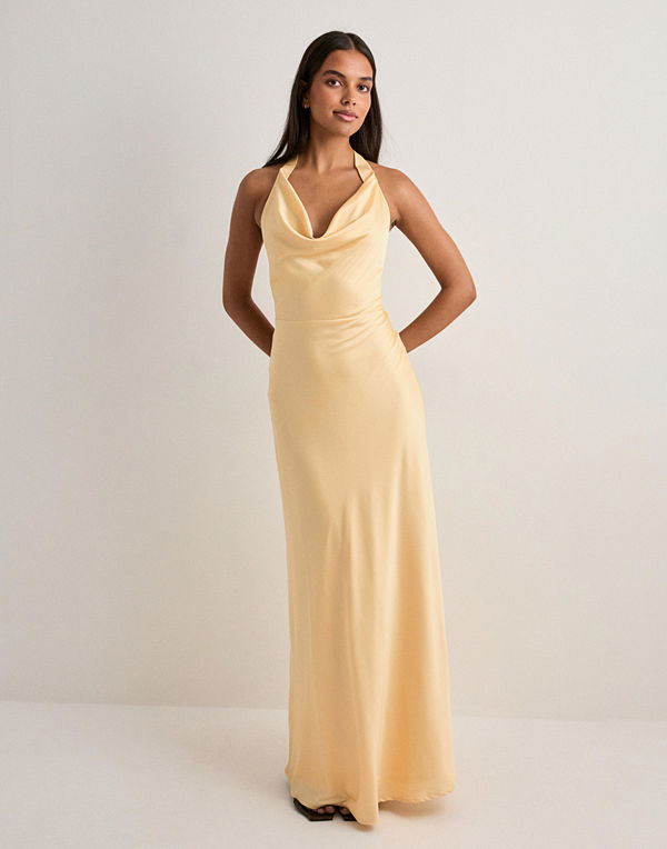 Nelly Halter Bow Dress - Gul