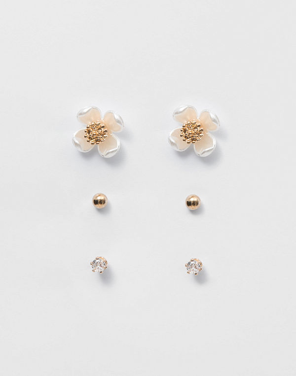Pieces örhängen Pcsigga 3-Pack Earrings - Guld