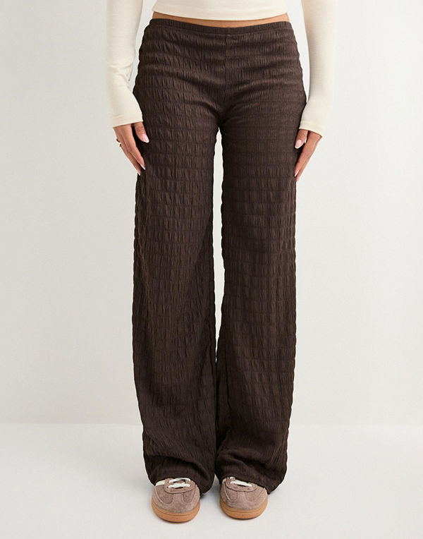 Nelly byxor Stunning Low Waist Structure Pants - Brun