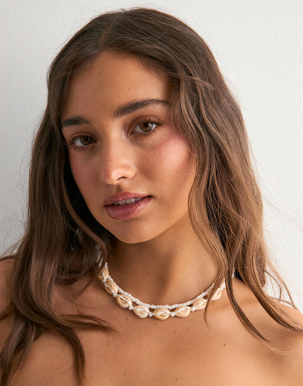Pieces halsband Pcloui 2-Pack Necklace - Vit