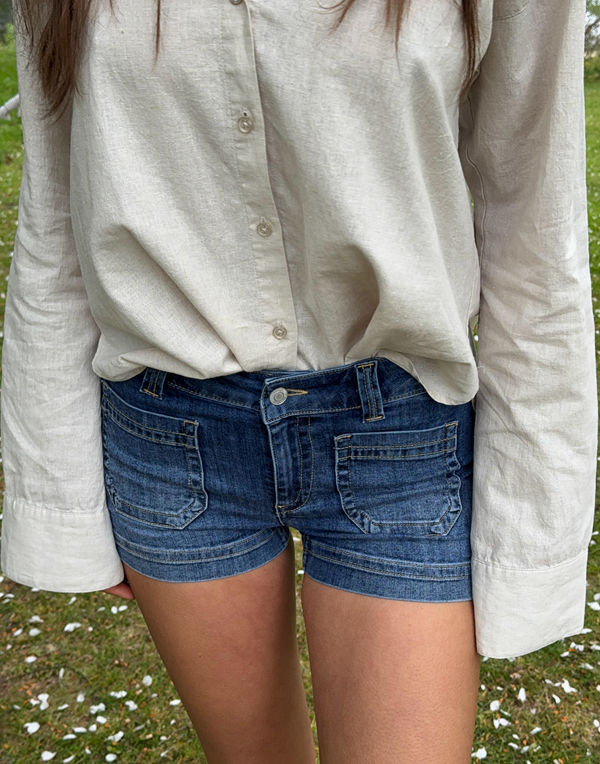 Nelly Pocket Jeans Shorts - Blå