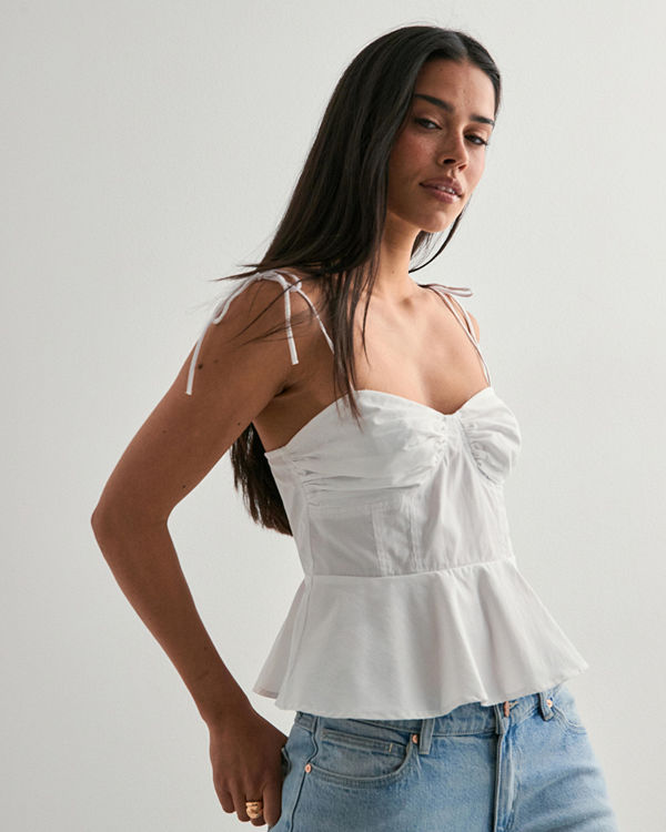 Vero Moda Vmasha Sl Short Top Wvn Exp SB2 Ga - Vit