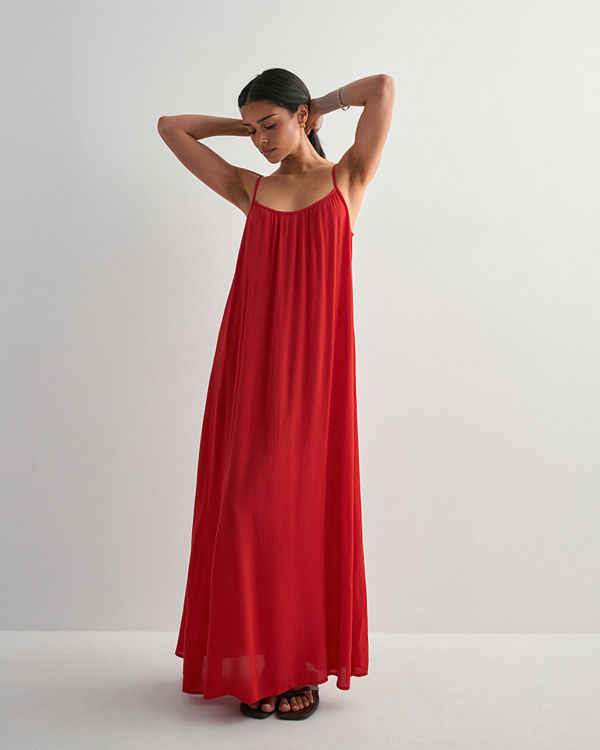 Only Onlniki Strap Maxi Dress Wvn - Röd