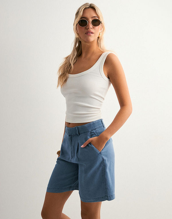 Only Onlcharis Life Mw Long Short Cc Wvn - Blå
