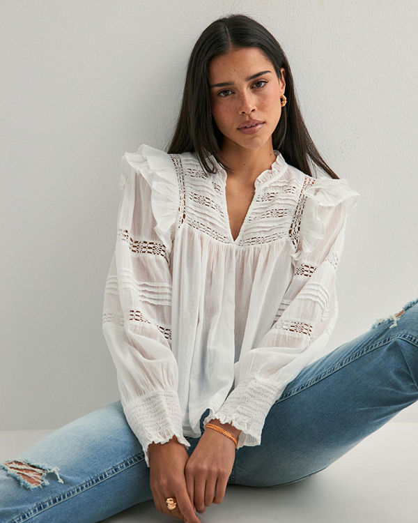 Neo Noir Mauri S Voile Blouse - Vit