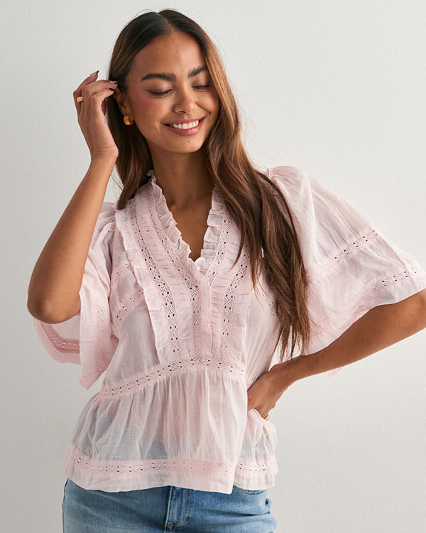 Neo Noir Evienne S Voile Top - Rosa