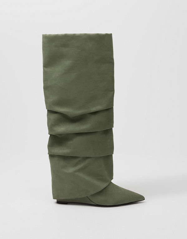 Nelly Folded Shaft Boot - Grön