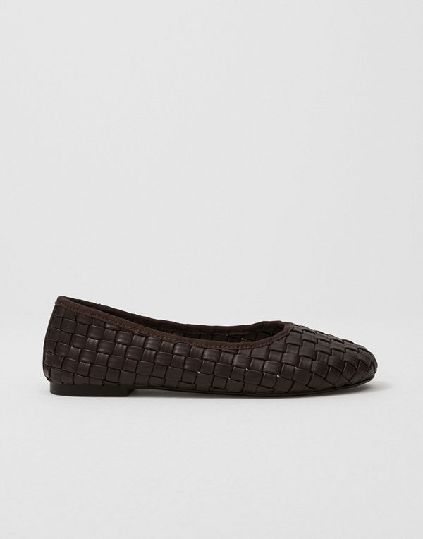 Nelly Braided Ballerina - Brun