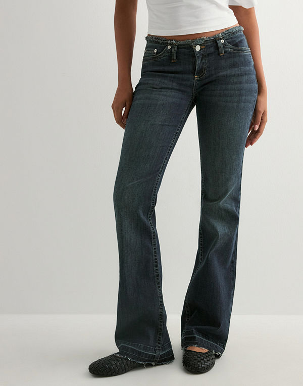 Nelly No Waist Bootcut Jeans - Blå
