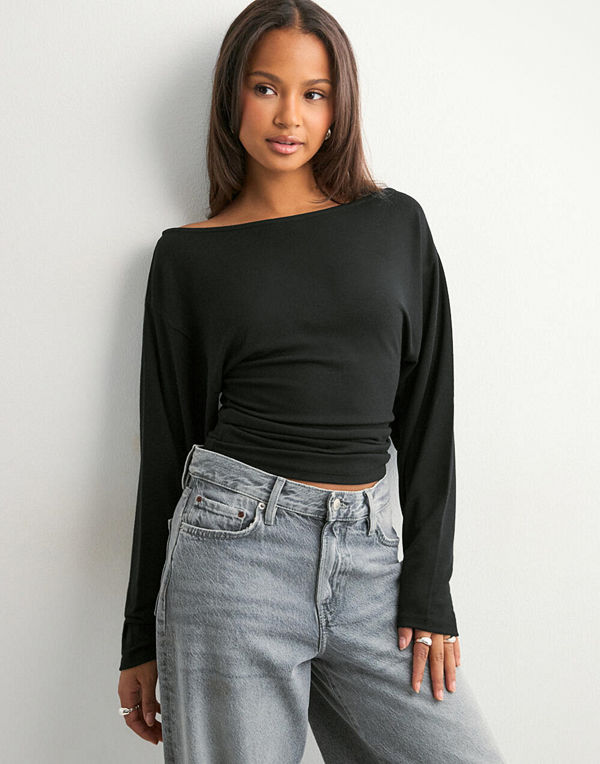 Nelly My Chill Boatneck Sweat - Svart