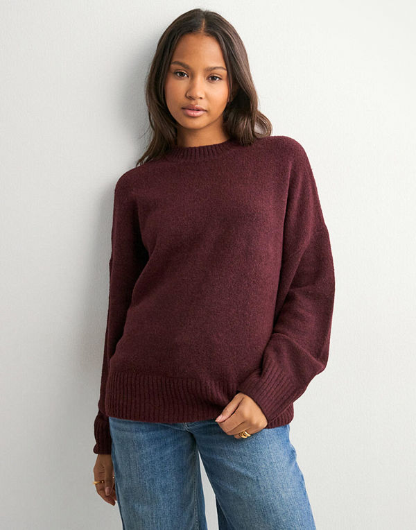 Vero Moda Vmboom Ls O-Neck Pullover Ga Noos - Röd