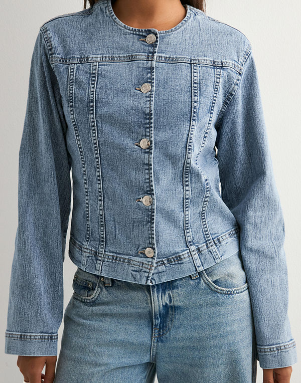 Only Onlgina Tailored Jacket Dnm - Blå