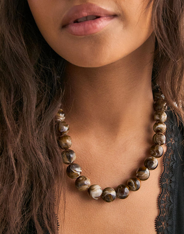 Pieces halsband Pcregitse D Necklace - Brun