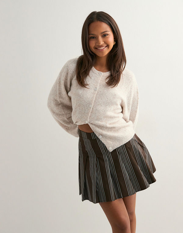 Pieces Pcjamie Mw Pleated Skirt Wvn D2D Pp - Brun