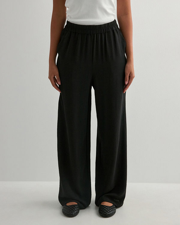 Pieces byxor Pctiffany Hw Wide Pants Wvn Noos Bc - Svart