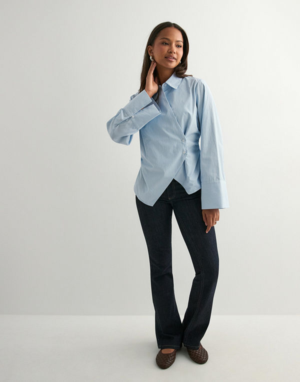 Neo Noir Fenli Striped Shirt - Blå