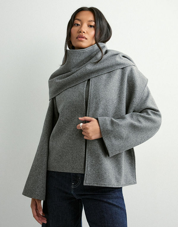 Only Onlelba Life Scarf Jacket Cc Otw - Grå