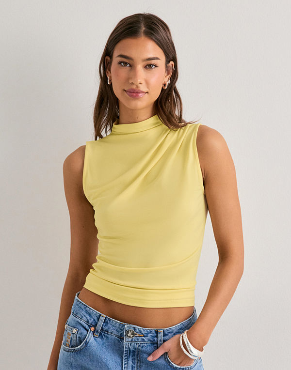 Pieces Pcmadison Sl Draped Top Noos Bc - Gul