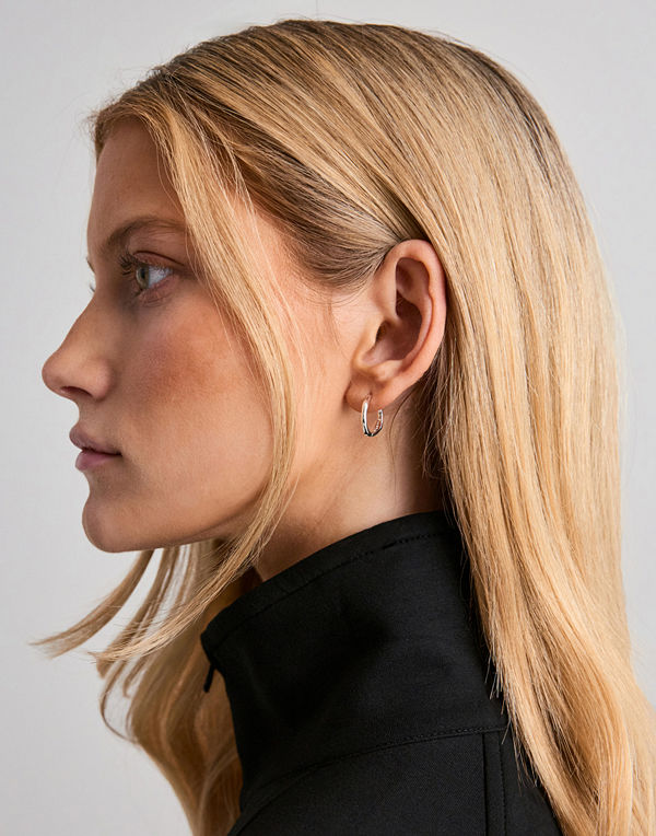 Pilgrim örhängen Nova Hoop Earrings - Silver