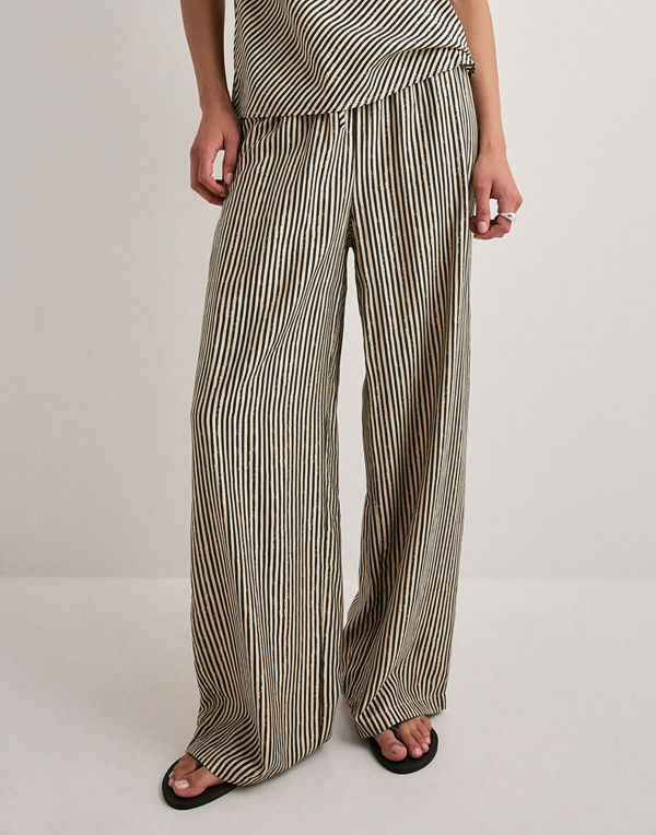 Only byxor Onlsina Jeona Str Pull Up Pants Wvn - Rutigt/Randigt