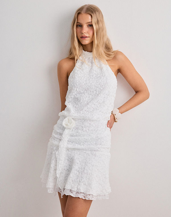 Vero Moda Vmtalula Sl Halter Short Dress Jrs - Vit