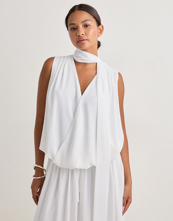 Neo Noir Inge Chiffon Top - Vit