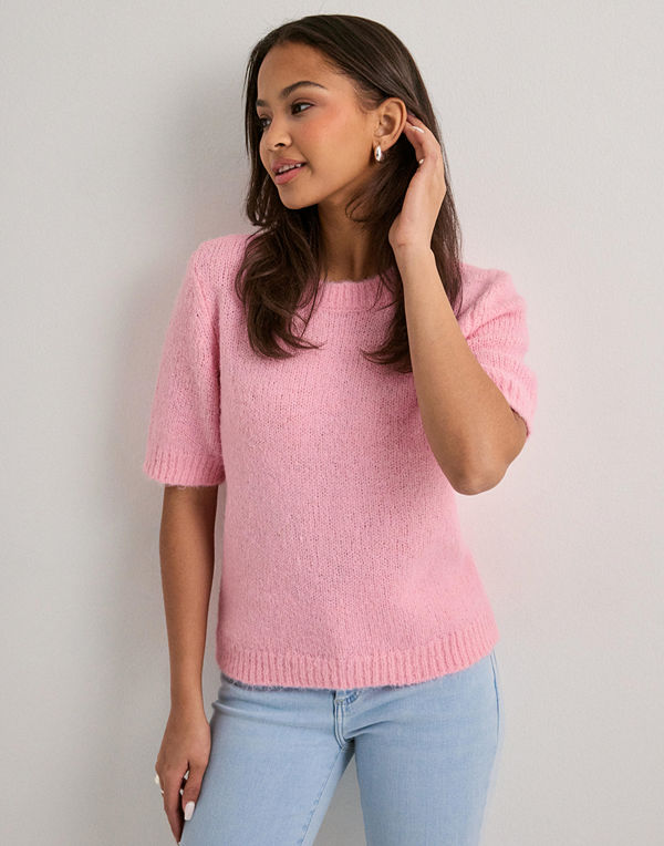 Only Onlstarla Ss O-Neck Cc Knt - Rosa