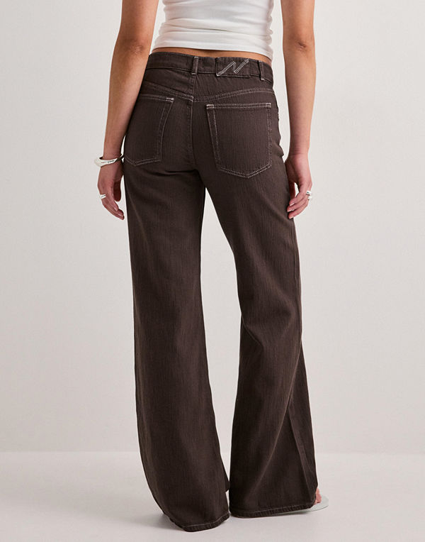Nelly Loose Flare Jeans - Brun