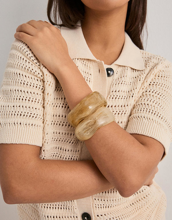 Pilgrim armband Aase Bracelet - Beige