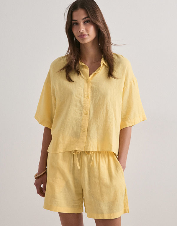 Vero Moda Vmlinn Shorts Wvn Noos - Gul