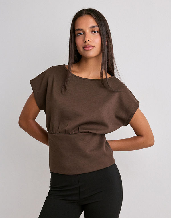 Vero Moda Vmsmilla Sl Waist Top Jrs Exp - Brun