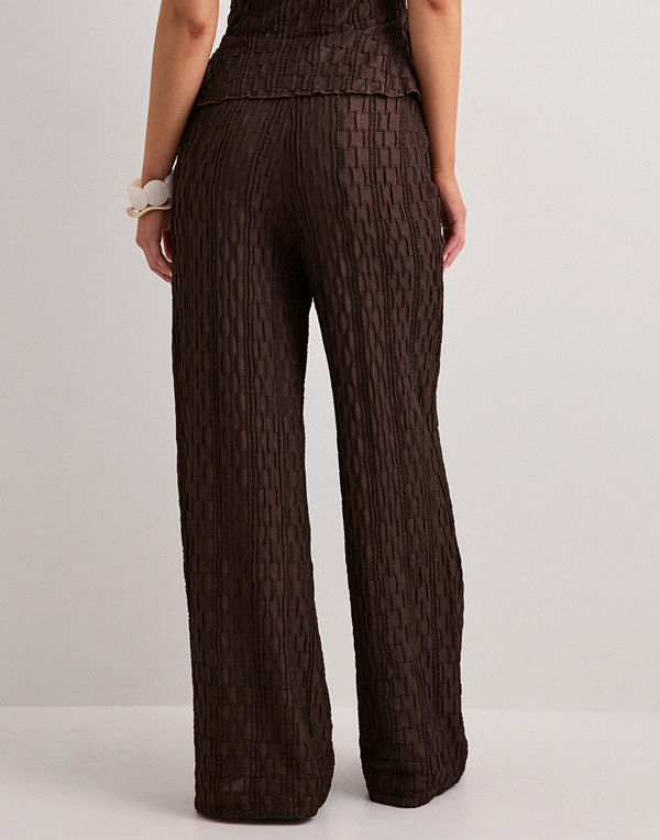 Vero Moda byxor Vmtamina Mw Wide Pant Jrs Exp - Brun