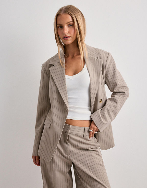Nelly Oversized Blazer - Rutigt/Randigt